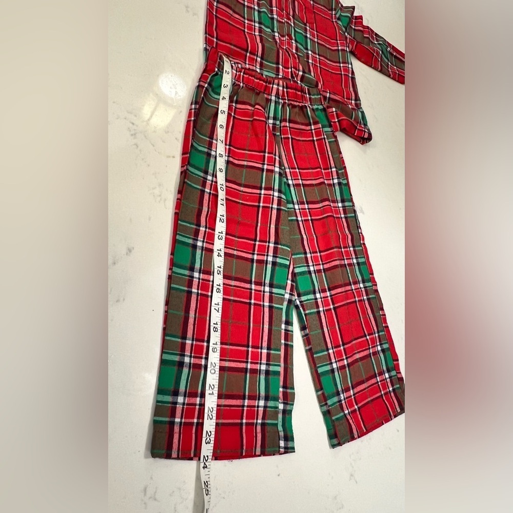 Kids Pajama Set - Red, Green, and Brown - Picture 5 of 7